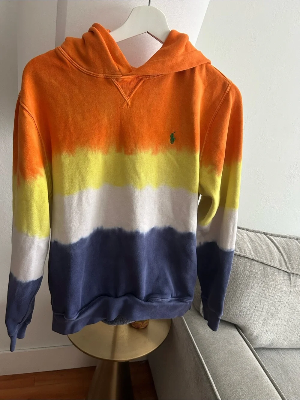 Polo Ralph Lauren Tie Dye Pullover Hoodie Size XS Boho Beach Hippe